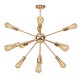  Nauticaz  Mid Century Sputnik Chandeliers Brass/Shiny Flush Mount Pendant Lighting 12 Arms (Golden, Standard Size) Ceiling Light Home Decor